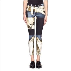 Acne Studios Women's 5 Skin Black Flower Jeans